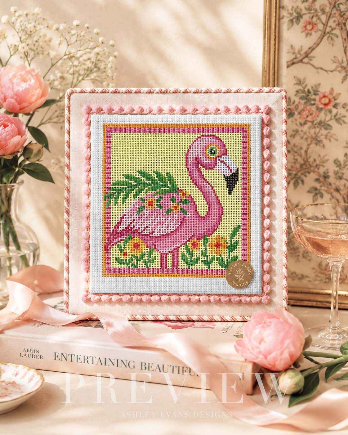 Tallulah Tropical State of Chic – B9-005 - Flamingo Hand Painted